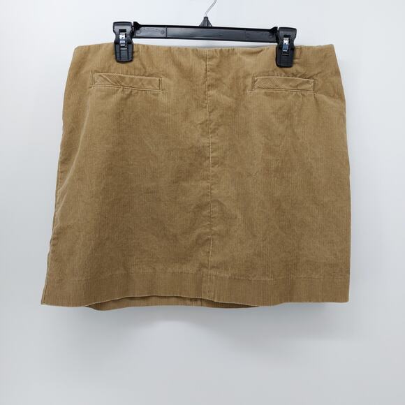 Y2K Old Navy Brown Mini Micro Skirt Corduroy Women's 14 - Picture 1 of 12